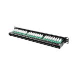 Lanberg patch panel 48 port 1U CAT.5E, black