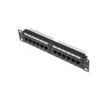 Lanberg patch panel 12port 1U 10" CAT.5E, black