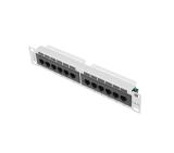 Lanberg patch panel 12port 1U 10" CAT.5E, grey