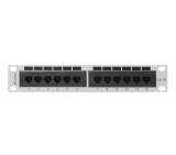 Lanberg patch panel 12port 1U 10" CAT.5E, grey