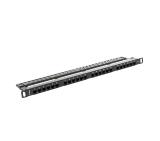 Lanberg patch panel 24 port 0.5U CAT.6, black