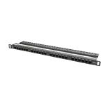 Lanberg patch panel 24 port 0.5U CAT.6, black