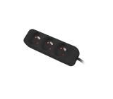 Lanberg power strip 1.5m, 3 sockets, french quality-grade copper cable, black