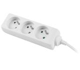 Lanberg power strip 3m, 3 sockets, french quality-grade copper cable, white