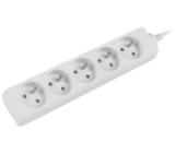 Lanberg power strip 1.5m, 5 sockets, french quality-grade copper cable, white