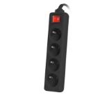 Lanberg power strip 1.5m, 4 sockets, french with circuit breaker quality-grade copper cable, black