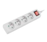 Lanberg power strip 1.5m, 4 sockets, french with circuit breaker quality-grade copper cable, white