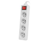Lanberg power strip 1.5m, 4 sockets, french with circuit breaker quality-grade copper cable, white