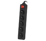 Lanberg power strip 1.5m, 5 sockets, french with circuit breaker quality-grade copper cable, black
