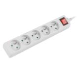 Lanberg power strip 1.5m, 5 sockets, french with circuit breaker quality-grade copper cable, white