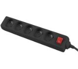 Lanberg power strip 3m, 5 sockets, french with circuit breaker quality-grade copper cable, black