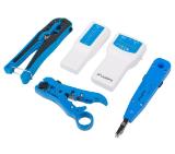 Lanberg  network toolkit with RJ45 RJ11 cable tester, crimping, stripping and lsa-insertion tool