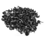 Lanberg cable clips 7mm 100pcs, black