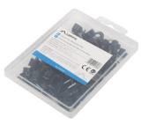 Lanberg cable clips 7mm 100pcs, black