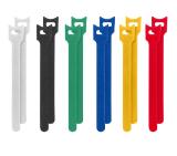 Lanberg velcro cable ties 12mmx15cm 12pcs, white, black, green, blue, yellow, red