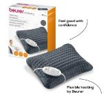 Beurer HK 48 Cosy Heat Pad; 3 temperature settings; auto switch-off after 90 min; washable on 30°; reversable cushion; with inner pad; removable switch; fleece fibre; 40(L)x30(W) cm