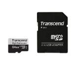 Transcend 64GB micro SD w/ adapter U1, High Endurance