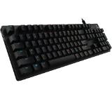 Logitech G512 Keyboard, GX Blue Clicky, Lightsync RGB, USB Passthrough Data/Power, Alumium Alloy, Game Mode, Black Carbon