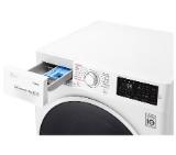 LG F4J6TG0W, Washing Machine/Dryer, 8 kg washing, 5 kg drying capacity, 1400 rpm, LED-display, A energy class, Steam technology, 6 Motion Direct Drive, White