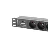 Lanberg power distribution unit (PDU) 10"1U 16A 3X 230V PL 2M, black