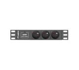 Lanberg power distribution unit (PDU) 10"1U 10A 3X 230V PL 2M, black C14