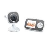 Beurer BY 110 video baby monitor,  2.8'' LCD colour display,infrared night vision function,4 gentle lullabies,Intercom function,Motion and sound alarm,Range of up to 300 m,The monitor is compatible with up to 4 cameras