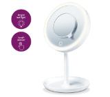 Beurer BS 45 illuminated cosmetics mirror,LED light, Touch sensor, 5x magnification,dimmer function,storage tray