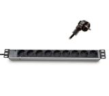 Formrack 19" 9 way power outlet strip (Schuko 230V)  Aluminium 1U