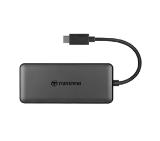 Transcend 3-Port Hub, 1-Port PD, SD/MicroSD Reader, USB 3.1 Gen 2, Type C