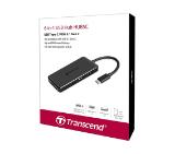 Transcend 3-Port Hub, 1-Port PD, SD/MicroSD Reader, USB 3.1 Gen 2, Type C