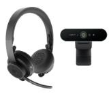 Logitech Pro Personal Video Collaboration Kit, Logitech Zone Wireless + Logitech Brio 4K Bundle