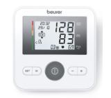 Beurer BM 27 upper arm blood pressure monitor, Number of memory spaces 4 x 30, Arrhythmia detection, Storage bag,Calculating the average value,Cuff size in cm 22 - 44