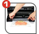 Tefal VT254070  Vacupack classic plastic,  automatic "vaccum & seal", 18 bags included, vertical storage, seal functions, stop function