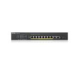 ZyXEL XS1930-12HP, 8-port Multi-Gigabit Smart Managed PoE Switch 375Watt 802.3BT, 2 x 10GbE + 2 x SFP+ Uplink