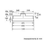 Bosch DHL555BL SER4; Comfort; Canopy hood 50cm C, max 618 m3/h, 56 dB, 35cm depth