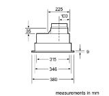 Bosch DHL555BL SER4; Comfort; Canopy hood 50cm C, max 618 m3/h, 56 dB, 35cm depth