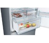 Bosch KGN49XLEA SER4; Comfort; Free-standing fridge-freezer NoFrost, E, 203/70/67cm, 435l(330+105), 40dB, VitaFresh, Inox-look, display