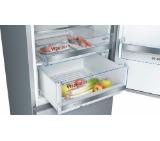 Bosch KGE39AICA SER6; Comfort; Fridge-freezer LowFrost, C, 201/60/65cm, 337l(249+88), 38dB, VitaFresh, inox EasyClean doors