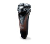Beurer HR 8000 rotary shaver, 3 spring-loaded dual-ring shaver heads, additional 2-in-1 beard and sideburn styler, With integrated pop-up contour trimmer, LED display, water-resistant, quick-charge function, 60 minutes shaving time