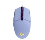 Logitech G102 Mouse, Lightsync RGB, 8000 DPI, 6 Programmable Buttons, Lilac