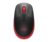 Logitech M190 Full-size wireless mouse - RED - 2.4GHZ - N/A - EMEA - M190