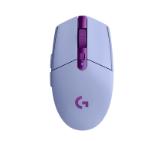 Logitech G305 Wireless Mouse, Lightsync RGB, Lightspeed Wireless, HERO 12K DPI Sensor, 400 IPS, 6 Programmable Buttons, Lilac