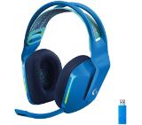 Logitech G733 Wireless Headset, Lightsync RGB, Lightspeed Wireless, PRO-G 40 mm Drivers, DTS Headphone:X 2.0 Surround, Blue Voice Microphone, 278 g, Blue