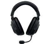 Logitech PRO X Wireless Headset, Lightspeed Wireless, PRO-G 50 mm Drivers, 7.1 DTS Headphone:X 2.0 Surround, Leather/Mesh Memory Foam Ear Cushions, Blue Voice Microphone, Black