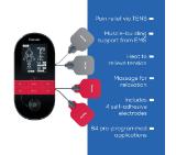 Beurer EM 59 Digital TENS/EMS device with heat function, Pain therapy, Muscle stimulation, Heat function, Electrode positioning indicator, 4 electrodes with gel pads, 2 separately adjustable channels, 64 pre-programmed applications,Countdown timer