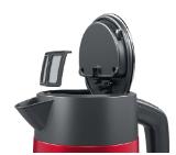 Bosch TWK4P434, Kettle, DesignLine, 2000-2400 W, 1.7 l,  OneCup function, Red