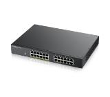 ZyXEL GS1900-24, 24-port GbE L2, 12 Port PoE Smart Switch, rackmount, 130 Watt