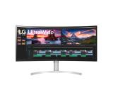 LG 38WN95C-W, 38" Curved 21:9 UltraWide, QHD Nano IPS(3840 x 1600) Anti-Glare, 1ms (GtG at Faster), 144 Hz, FreeSync Premium Pro, G-SYNC Compatible, 1000:1, 450cd/m2, DCI-P3 98%, HDR 10, HDMI, DisplayPort, USB3.0, Thunderbolt, Headphone Out, Height, Swiv