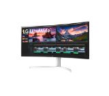 LG 38WN95C-W, 38" Curved 21:9 UltraWide, QHD Nano IPS(3840 x 1600) Anti-Glare, 1ms (GtG at Faster), 144 Hz, FreeSync Premium Pro, G-SYNC Compatible, 1000:1, 450cd/m2, DCI-P3 98%, HDR 10, HDMI, DisplayPort, USB3.0, Thunderbolt, Headphone Out, Height, Swiv