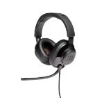 JBL QUANTUM 300 BLK Hybrid wired over-ear gaming headset with flip-up mic